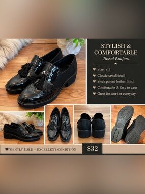 Classic women’s Tassel Loafers in Black Italian